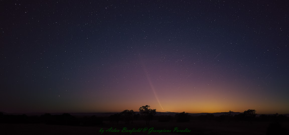 This is one of the pictures from the timelapse of Comet C2023-A3 at Grampians Paradise